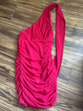 Princess Polly Girls' Hot Pink Halter One-Piece with Ruched Sides
